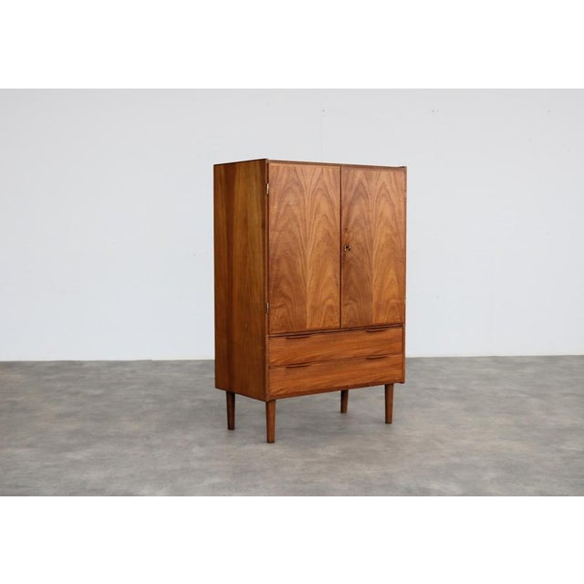 Brown Vintage Danish Wardrobe in Teak, 1960s For Sale - Image 8 of 8