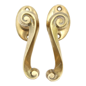 Modern Style Brass Swirl Door Lever Set