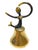 This delightful mid-century modernist table bell features a stylized mermaid figure in solid brass — a whimsical and...