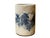 Chinese Distressed White Porcelain Blue Warrior Horse Graphic Holder Vase For Sale - Image 4 of 10