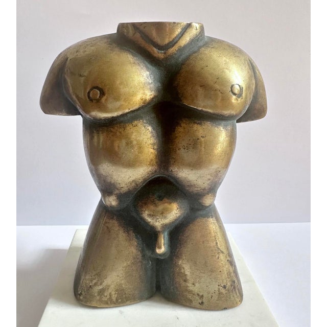 Peter kern dresden 1945 – lives in berlin small male torso bronze monogrammed and numbered 44/50 dimensions: 13.5, x 10 x...