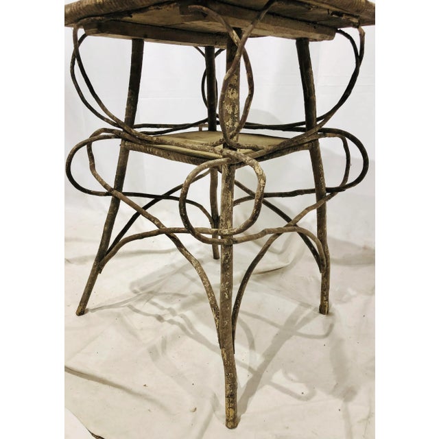 Early 20th Century Antique Folk Art Twig Table For Sale In Raleigh - Image 6 of 9