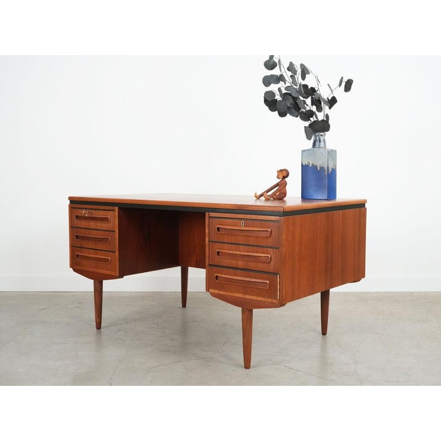 Wood Danish Teak Desk from J. Svenstrup, 1960s For Sale - Image 7 of 14