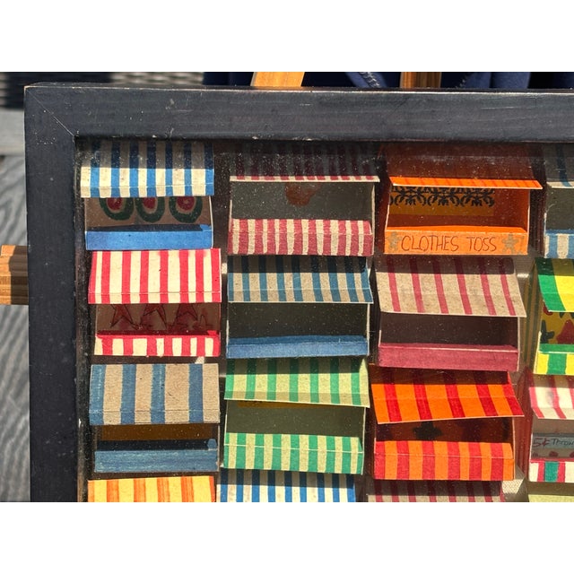 Late 20th Century Carnival /Circus / Train Tents - An Artisan Collection of Handmade Decorative Models in Shadowbox Display For Sale - Image 4 of 13