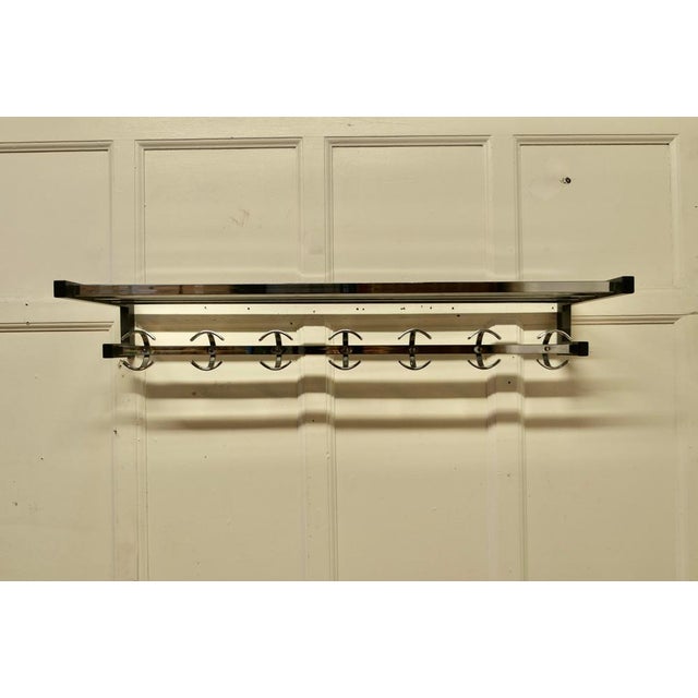 Long French Chrome Hat and Coat Rack, 1960 For Sale - Image 3 of 9