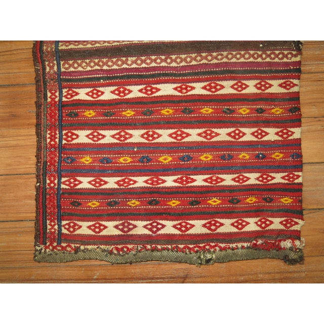 Mid 20th Century Zabihi Collection Persian Sofreh Kilim - 0'10" x 1'2" For Sale In New York - Image 6 of 6