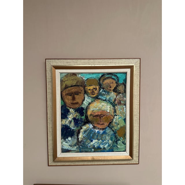 Gösta Falck, Sitting Child, 1960s, Oil on Canvas, Framed For Sale - Image 9 of 18