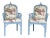 Maitland - Smith 1980s Pair Newly Upholstered Blue Chinese Chippendale Chairs in Schumacher Tientsin Toile For Sale - Image 4 of 17