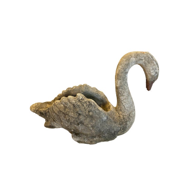 Classic 1950s blackish concrete garden swan with original finish and the perfect amount of age and patina. Would be...