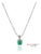 Gia Certified Platinum 900 Emerald & Diamond Pendant With Platinum 850 Chain For Sale