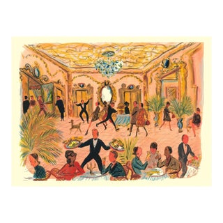 Late Lunch Lobby Whimsical Contemporary Reproduction Print by Pauline De Roussy De Sales For Sale