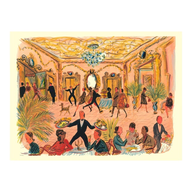 Late Lunch Lobby Whimsical Contemporary Reproduction Print by Pauline De Roussy De Sales For Sale