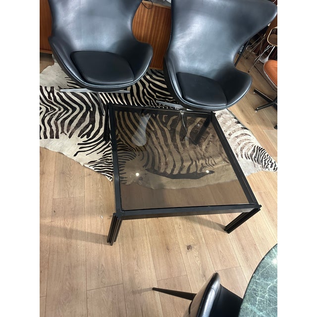 Glass and Metal Coffee Table by George Ciancimino for Mobilier International, 1975 For Sale - Image 3 of 13