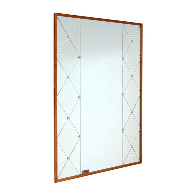 Mid century glas & tra scandinavian harlequin mirror circa 1950. fine large example of a popular mid century design by...