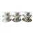 1990s Villeroy Boch Castellina Cups Saucers Citta Campagna Floral Fruit Coffee Tea - Set of 6 For Sale