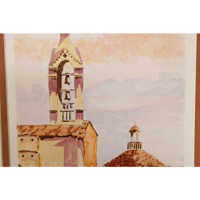 Lorenzo Castaneda Framed Watercolor, 'Firenze' For Sale - Image 11 of 12