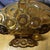 Mid 20th Century Vintage L E Smith Moon & Stars Amber Glass Basket For Sale - Image 4 of 11