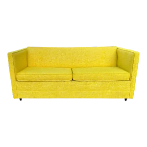 Vintage Mod Sofa Bright Yellow Mid Century Modern Spaceage