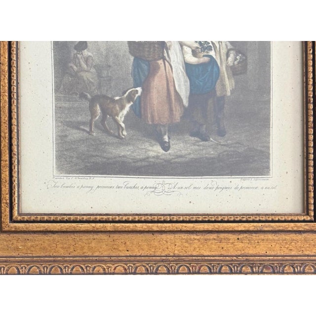 Vintage Print from Wheatley Cries of London: "Two Bunches a Penny...Primroses" For Sale - Image 4 of 5
