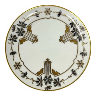 Stunning Antique Stouffer Hand Painted Art Deco Plate For Sale