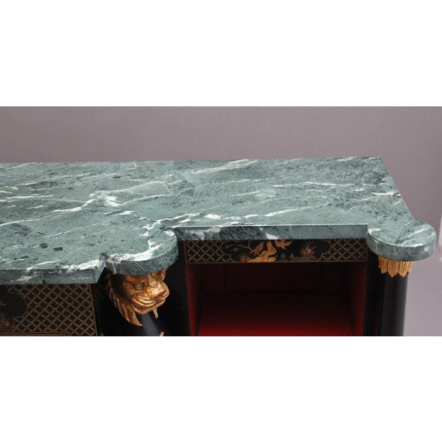 Vintage Chinoiserie Cabinet with Marble Top, 1920 For Sale - Image 6 of 18