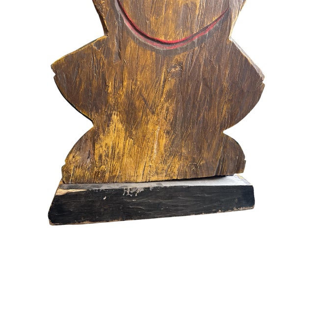 18th Century Tall Hand Carved Burmese Wood Buddha Sculpture For Sale - Image 4 of 10
