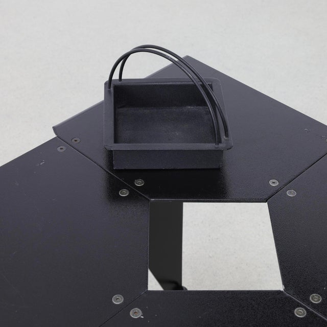 1980s Harlequin Side Table on Wheels from Errebi, Italy, 1980s For Sale - Image 5 of 10