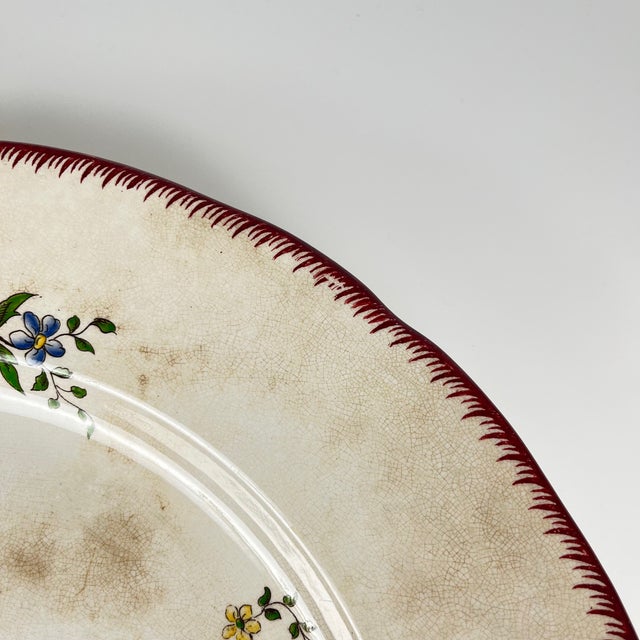 Cream Large Round Patinated Strasbourg Model Dish from Befos For Sale - Image 8 of 10