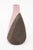 This amazing vintage Aldo Londi for Bitossi ceramic vase or vessel is glazed pink on one side with a textured rough...