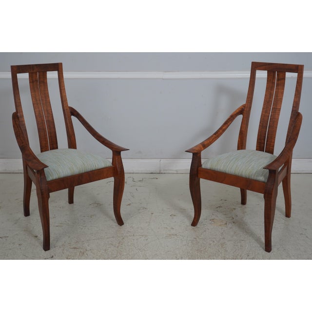 m.riley Studio Crafted Tiger Maple Table & Chairs For Sale - Image 10 of 18