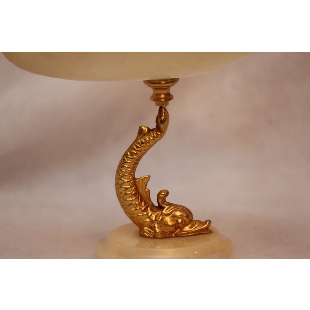 Ring dish Jewelry holder Display Footed vase Pedestal bowl Gold dolphin decor Ring holder Earrings Jewelry holder Gilt...
