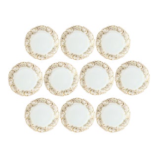 Antique Haviland Limoges Pastel Plates, Set of 10 For Sale