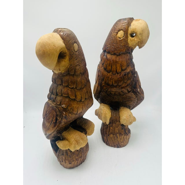 Wooden Eagle Sculptures, a Pair For Sale In Charleston - Image 6 of 8