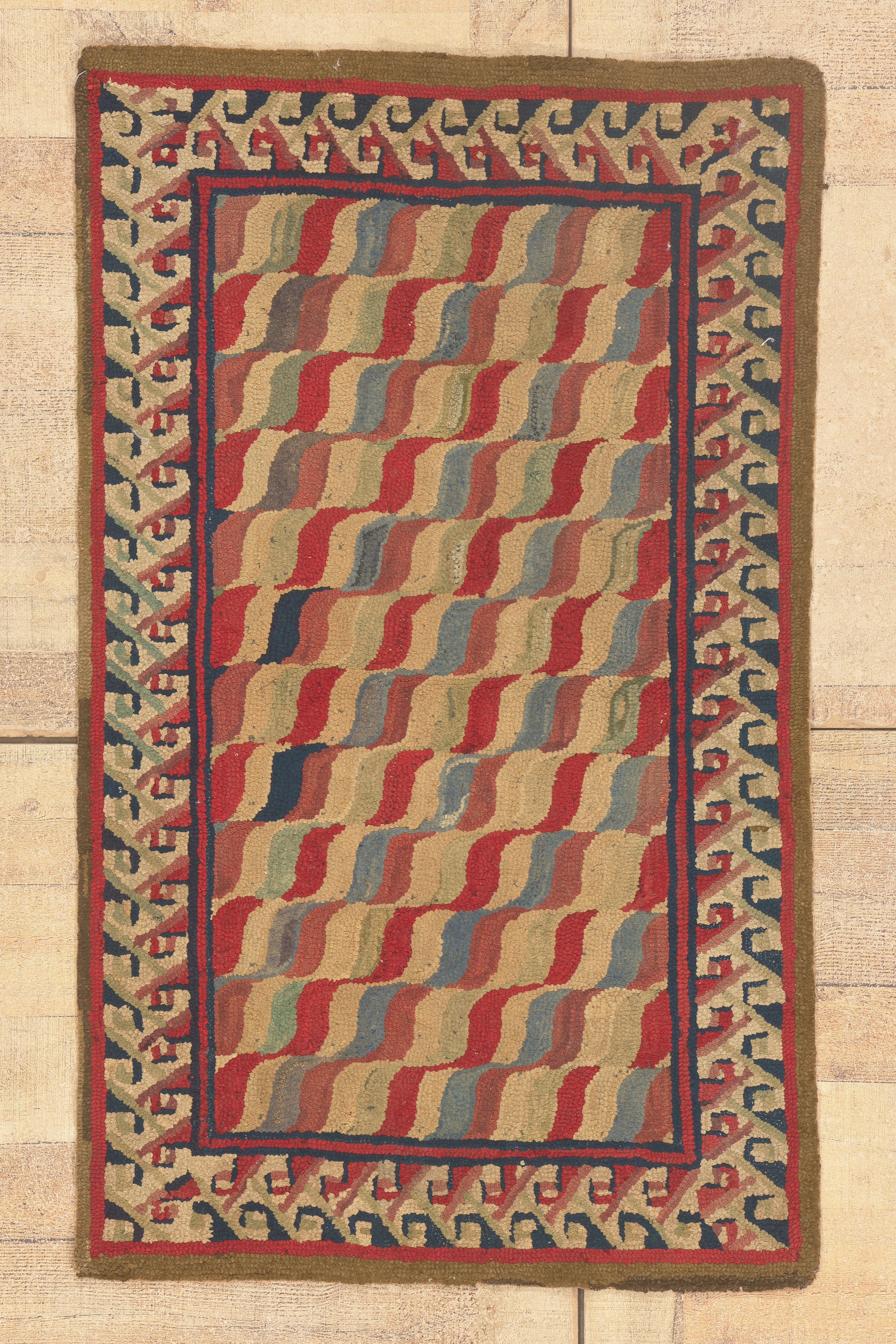 Late 19th Century American Hooked Rug, 02'07 X 04'03 For Sale - Image 10 of 10