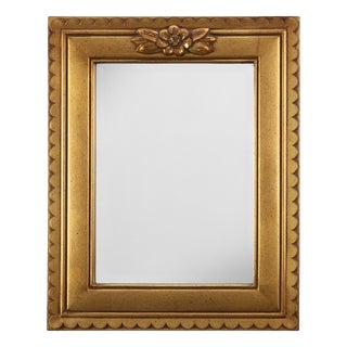 Vintage Rectangular Gilt Resin Mirror from Deknudt, Belgium, 1950s For Sale