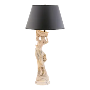Early 20th Century Italian Figural Lamp in Alabaster