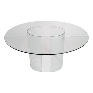 Round Glass Adam Dining Table by Galotti & Radice for Studio G&R For Sale