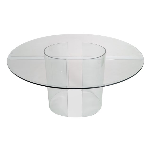 Round Glass Adam Dining Table by Galotti & Radice for Studio G&R For Sale