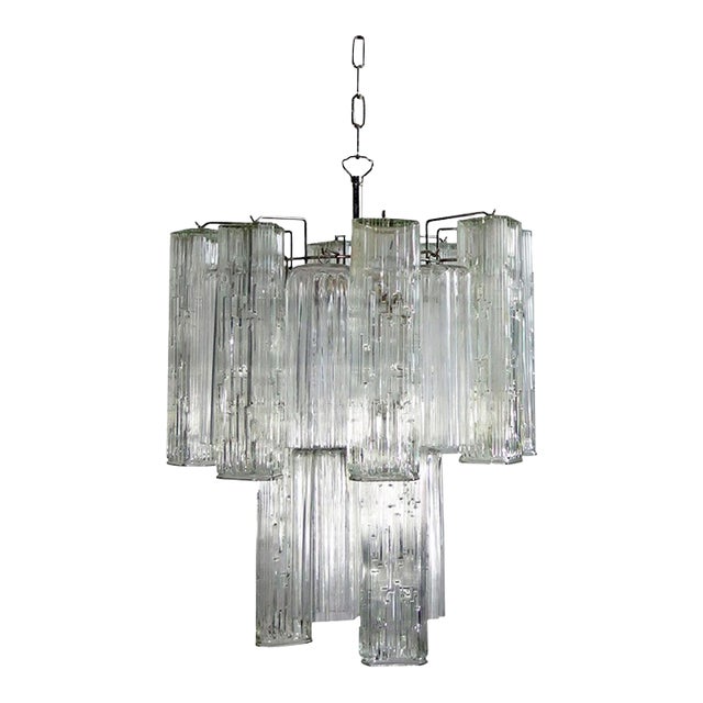Attributed Murano Glass Chandelier Made in Italy For Sale