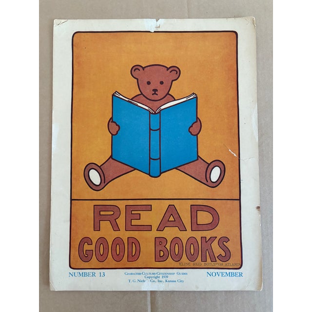 This poster was designed to grace a 1930's schoolroom, one of a wonderful series of character-building graphics for...