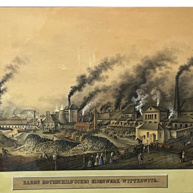 Add a striking piece of industrial history to your space with this vintage framed reproduction of the Baron Rothschild...