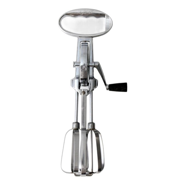 Vintage Flint Egg Beater Hand Crank Mixer For Sale