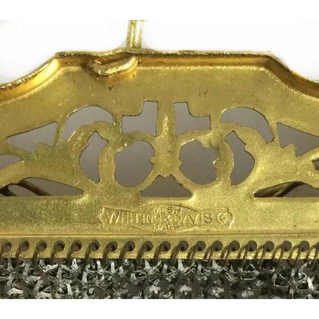 Whiting & Davis Whiting & Davis Mesh Purse Gold-Tone Engraved Frame - Art Deco Flapper Era For Sale - Image 4 of 5