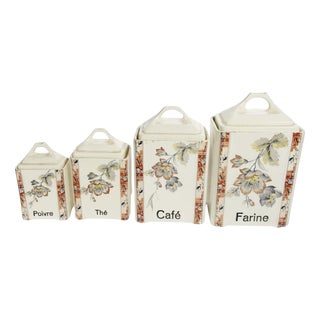 French Decorative Boxes in Ceramic, 1940, Set of 4 For Sale
