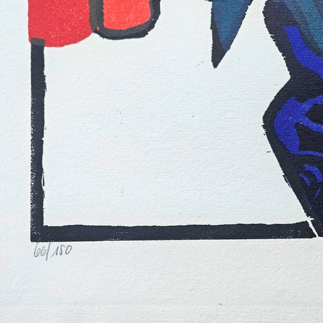 Gernot Kissel, Flowers in a Pot, 1970s, Lithograph For Sale - Image 4 of 6