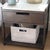 Boho Chic Artifacts Rattan Square Storage Basket with Handles in White Wash - 12" For Sale - Image 3 of 7