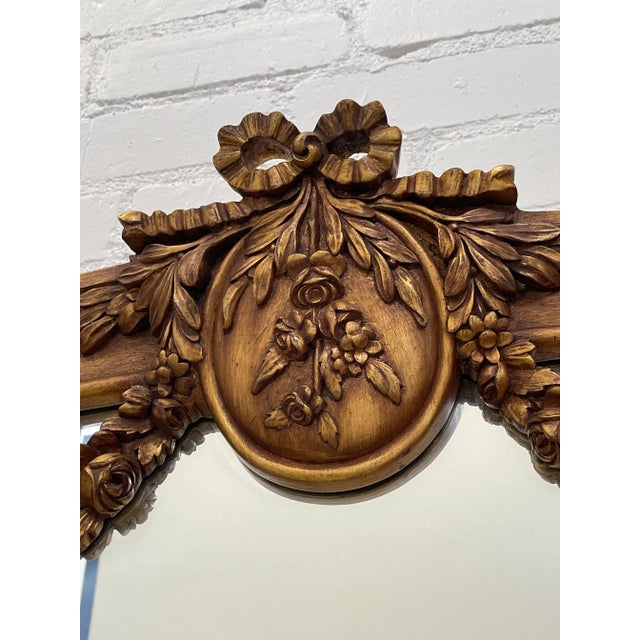 Renaissance Early 20th Century Renaissance Style Carved and Gilded Pier Mirror and Console Table With Marble Top For Sale - Image 3 of 12