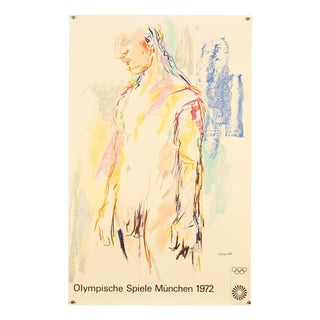 Olympia Serigraph Poster by Oskar Kokoschka, 1972 For Sale