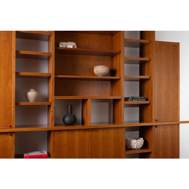 Vintage Italian Modern Walnut Bookcase, 1960s For Sale - Image 9 of 12