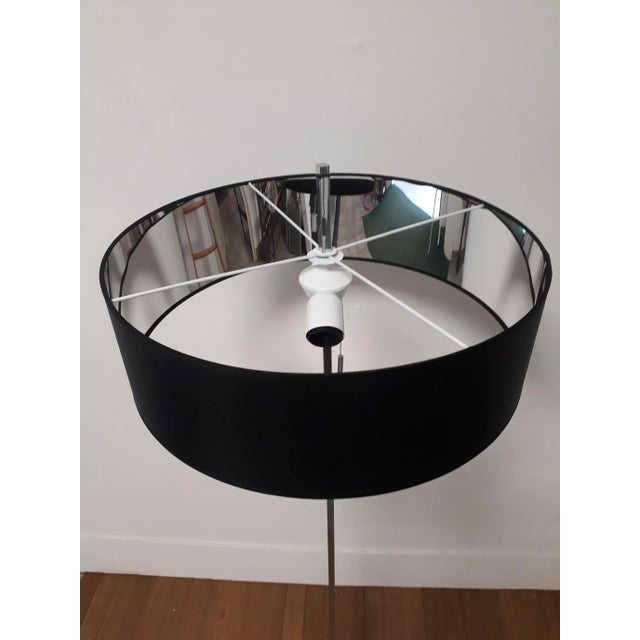 1980s Vintage Chrome Floor Lamp For Sale - Image 5 of 12